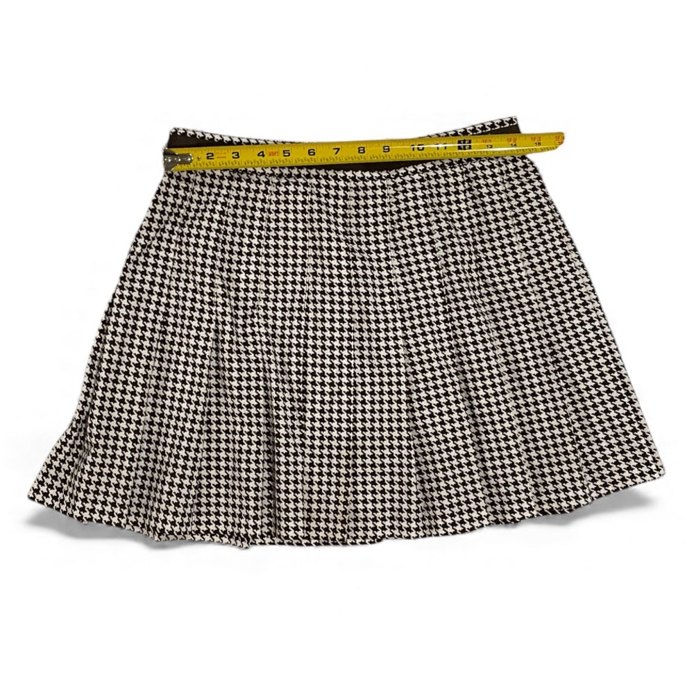 Tail Brown and White Houndstooth A-Line Skirt - Picture 4 of 8